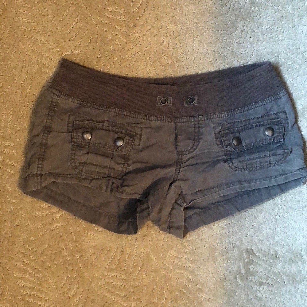 Army Green shorts.